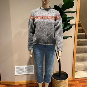 VINTAGE ABERCROMBIE & FITCH WOOL CHRISTMAS SWEATER SIZE LARGE